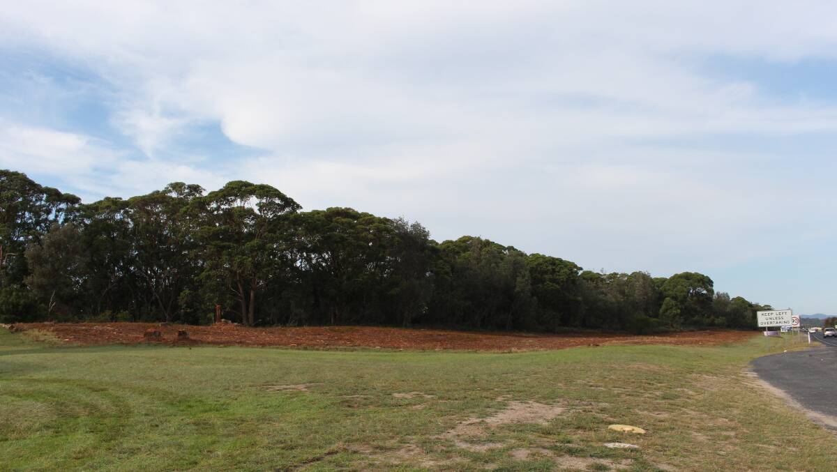 The land on Arthur Kaine Drive, Merimbula which has had to be cleared.