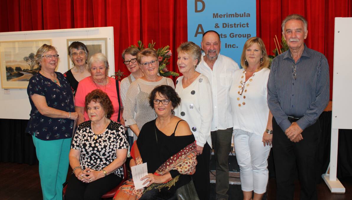 Award winners from the Merimbula and Districts Arts Group Easter art show with judge Rick Cochrane. The show at Twyford Hall runs until April 8, open 9am-4pm each day. 