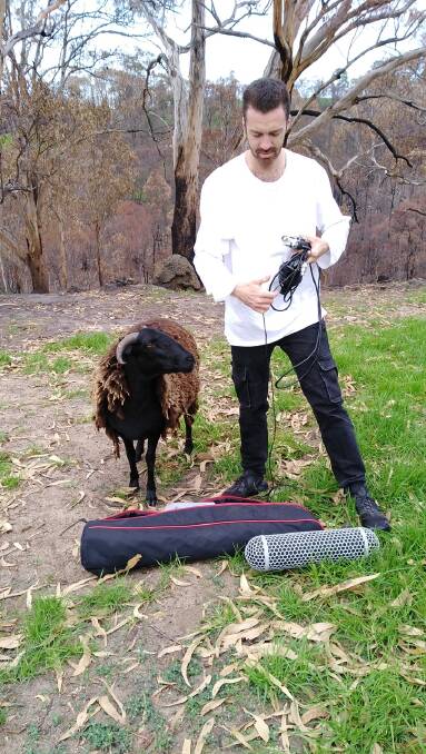 Sound recording in the Bega Valley. Photo: Lis Shelley 