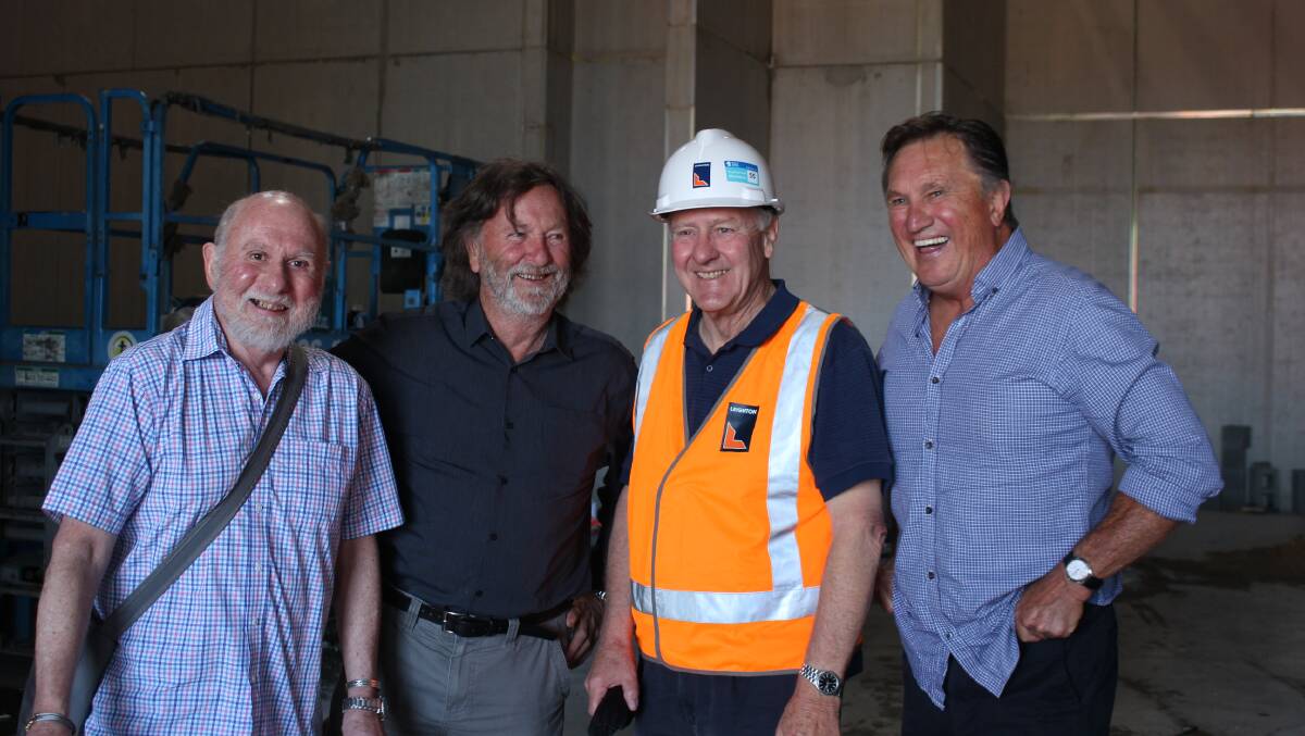 Getting a look inside the Twyford Theatre building president of the Merimbula Jazz Festival committee Kevin Walsh, festival programmer Paul Dion, building project manager Charles Cooper and Twyford committee member Frankie J Holden.