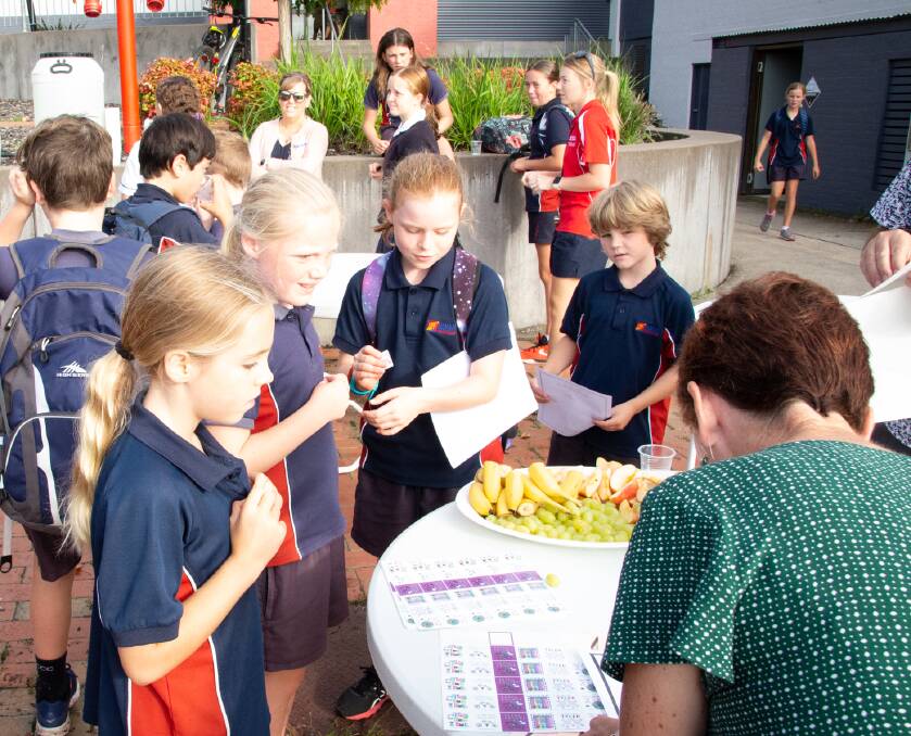 After the ride to school there was plenty of fruit on offer to sustain the students.