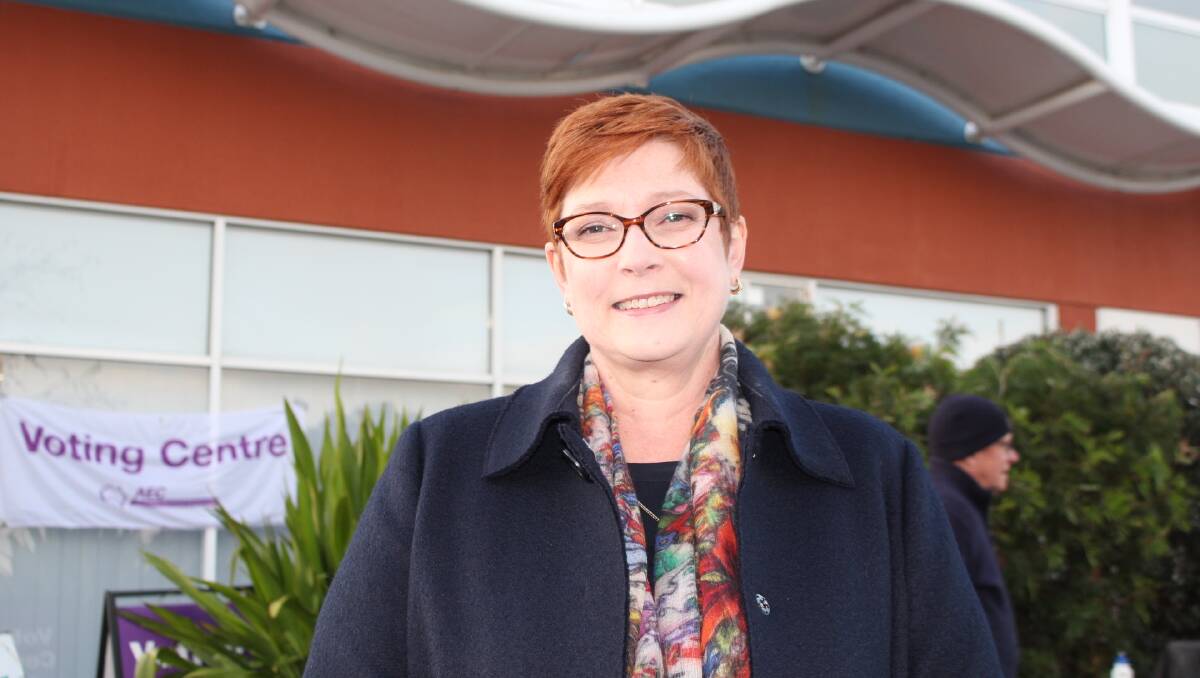 Foreign Affairs Minister Marise Payne who was at the polling booth at Merimbula RSL Club on Thursday has said she will take up the case for CBD funding.