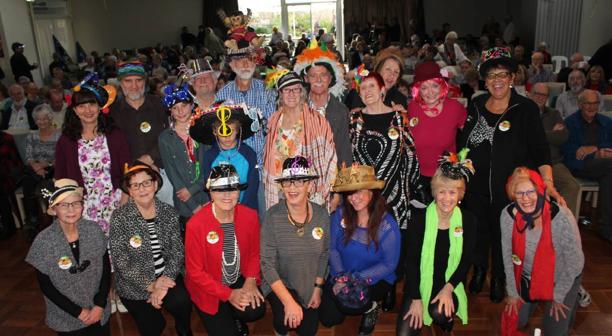 The Jazz Hatters Party at the Merimbula RSL Club on Monday. Kit Wakeley, Rick Van der Bom, John Sandefur, Perry and Xavier Maze were awarded prizes for their hats.