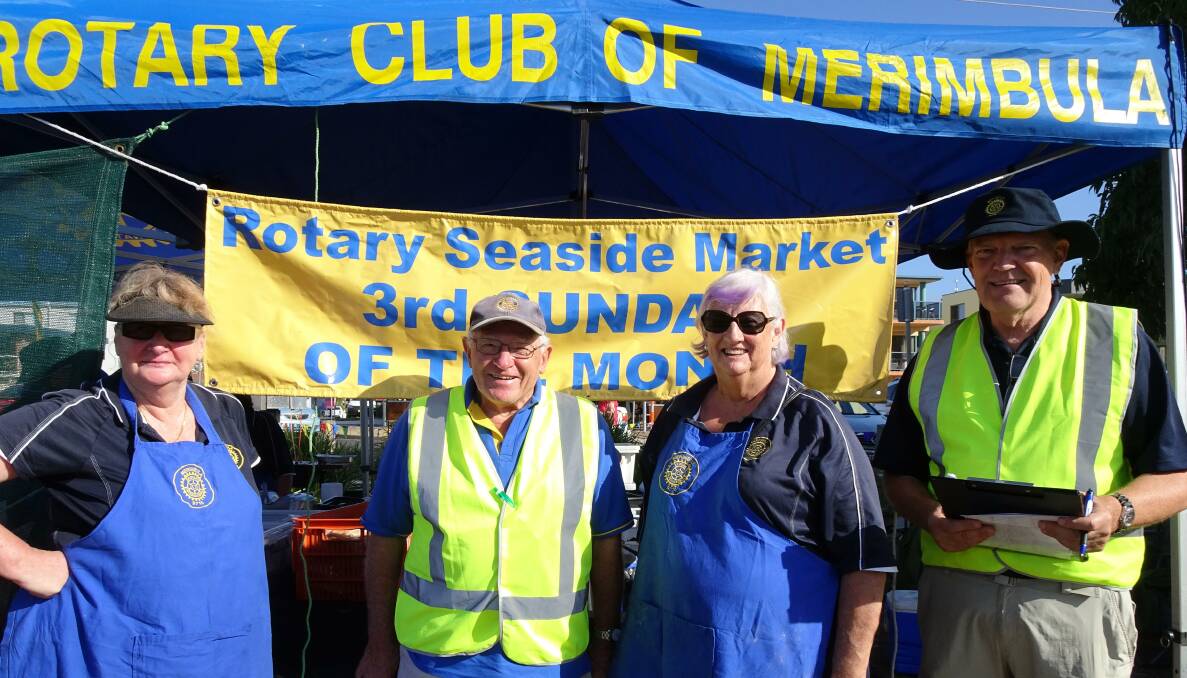 Merimbula’s Rotary market raises funds for local projects at Ford Park, waterway accessibility and track maintenance at Bar Beach, Rotary Park and Long Point.
