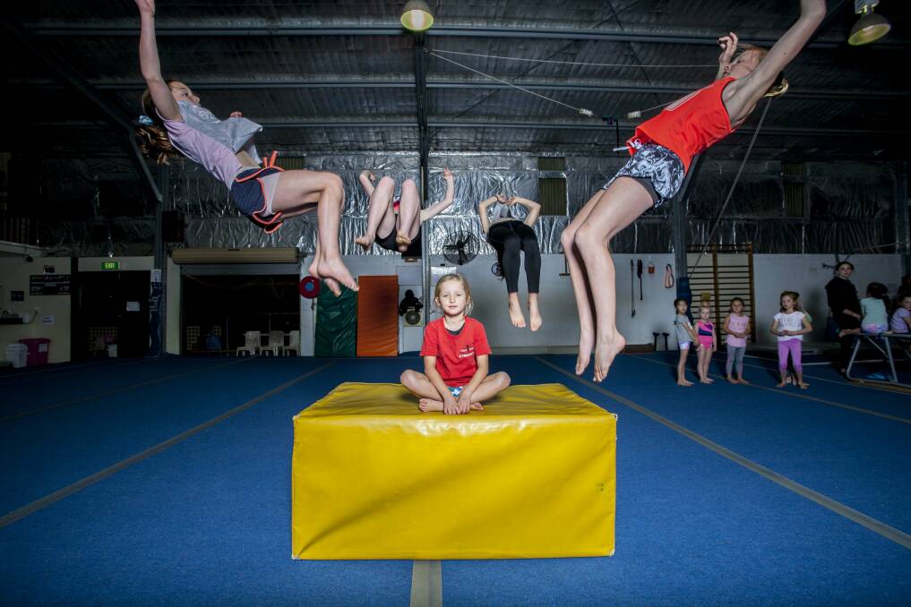 Part of the team: Eden Area Gymnastics development squad's youngest member Tyla Lackey. Photo: Rachel Mounsey