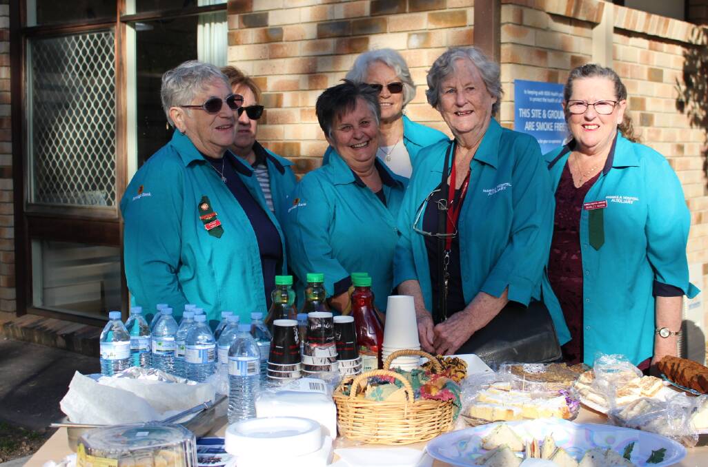 Cakes and biscuits galore: Pambula Hospital Auxiliary serve up a mouth watering celebratory afternoon tea at the hospital celebrations last Thursday. 