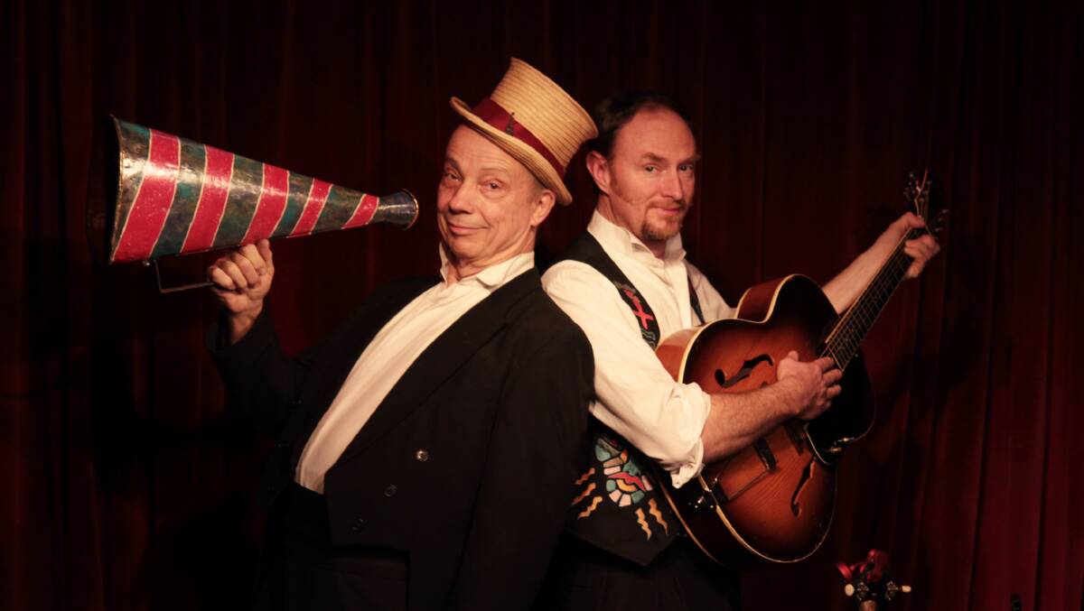 TALENTED DUO: Mic Conway and Robbie Long will present an hilarious array of idiosyncratic songs at the Candelo Village Festival. 