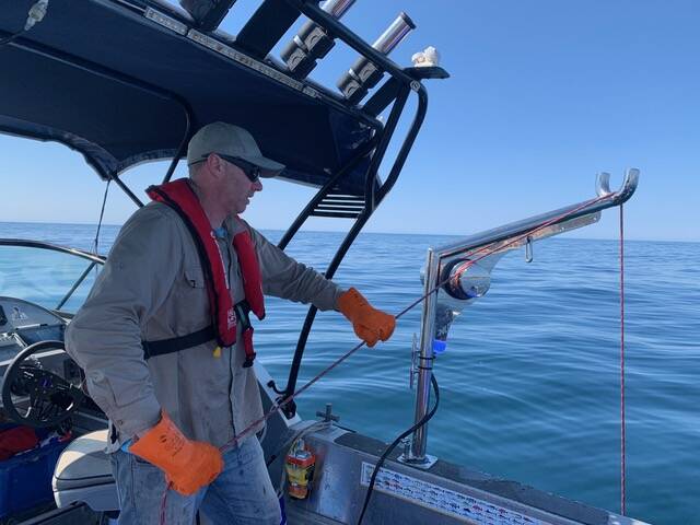 Survey work is currently underway in Merimbula Bay.