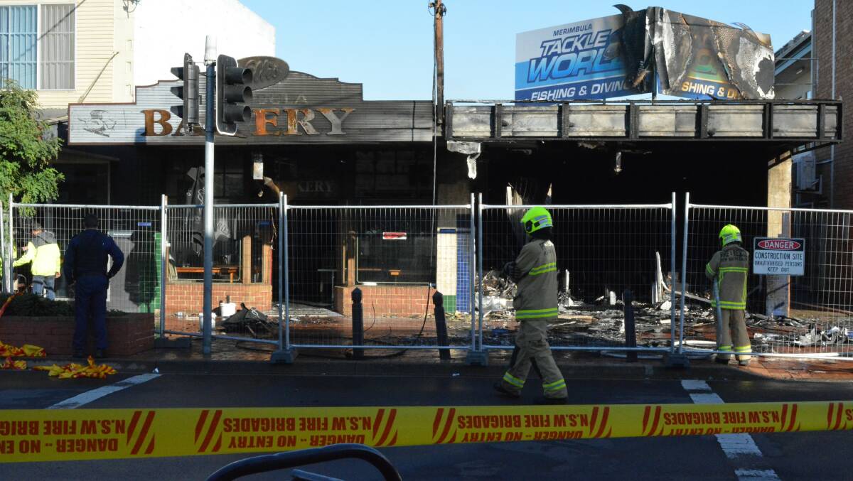 The scene of the fire on Friday morning. Picture: Ben Smyth