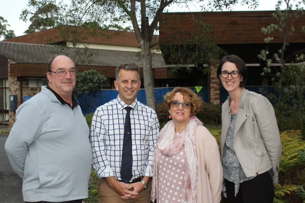 BENEFITTING PATIENTS: Russell Fitzpatrick, Andrew Constance, Sharon Tapscott and Kelly Jurd discuss the announcement of the $1million for Pambula Hospital on Friday. 