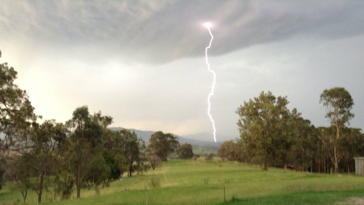 10-year-old Chloe Lucas from Brogo snapped this lightning strike during a recent storm with thousands of bolts touching down across the Bega Valley on Tuesday night. 
