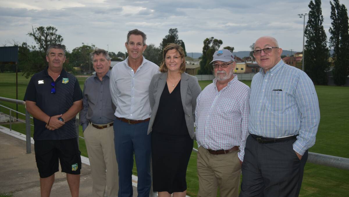 Partnership talks: Canberra Raiders CEO Don Furner (third from left) and executive members meet with mayor Kristy McBain and league delegates. Picture: Canberra Raiders.