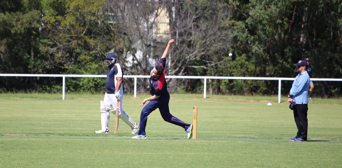 Firing: Zac Wells was the best with the ball for the Merimbula Knights, claiming three wickets against the Pirates. 