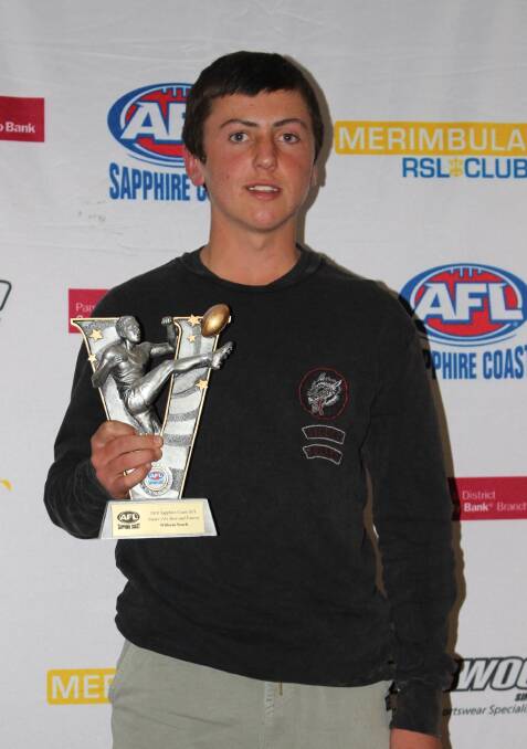 Back-to-back: Pambula Panther William Seach has been named SCAFL's best and fairest two-years running, picking up the under 14s title last week. 