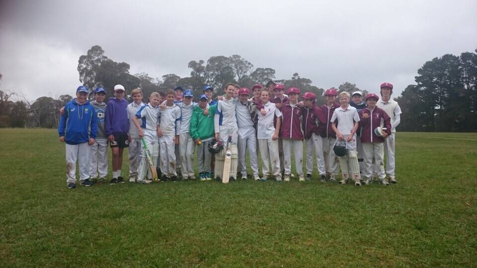 Friendly matches: The Far South Coast under 14s with their opponents enjoyed some T20 matches over the weekend.