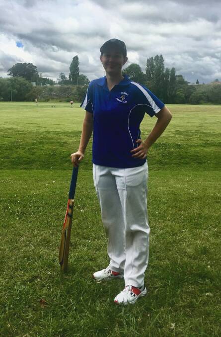Pambula Bluedogs captain Zali Lavender after a successful stint with the bat, scoring 51 runs not-out. 