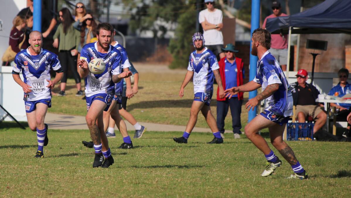 Corey Shafer sends a pass down the line during a recent outing with the Bulldogs getting over Narooma on the weekend. 