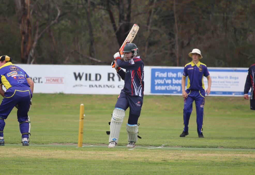 Brendan Daley watches a ball hurtle towards the boundary during his 87-run haul against the Bulls on Saturday. 
