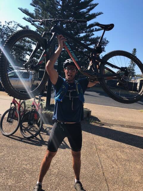 First-timer: Croc Little will embrace the mountain bike in an effort to tackle the 75km King Nelba distance during this weekend's Tathra Enduro. 