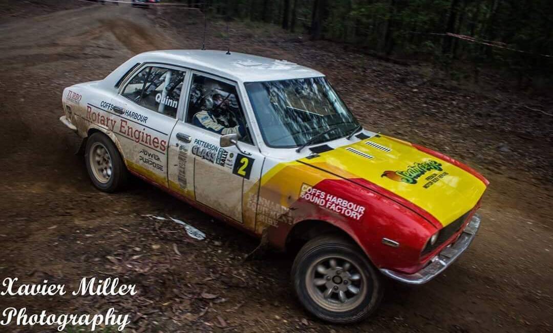 Classic Mazda: Current Australian Rally champion Nathan Quinn and his Mazda MX-2 will contest the Bega Valley Rally on the June 9-10. Picture: Xavier Miller. 