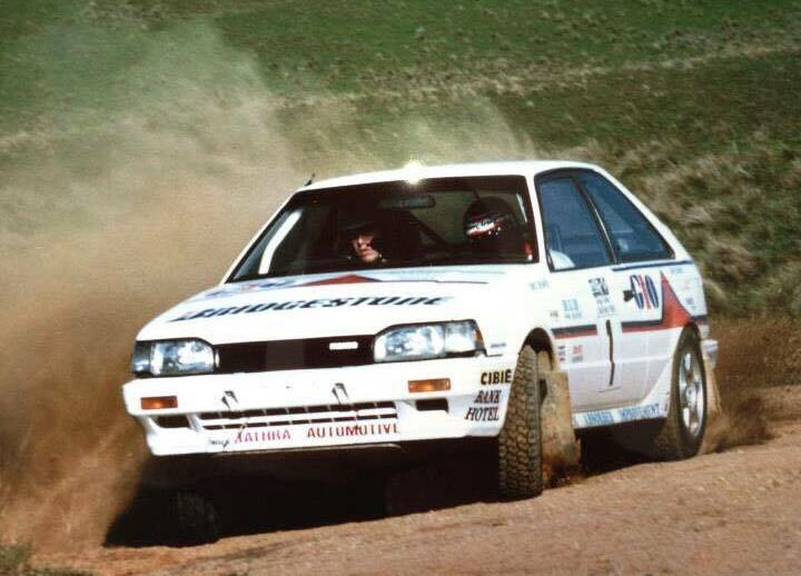 David Eadie at the wheel of his Mazda 323 in the late 80s. 
