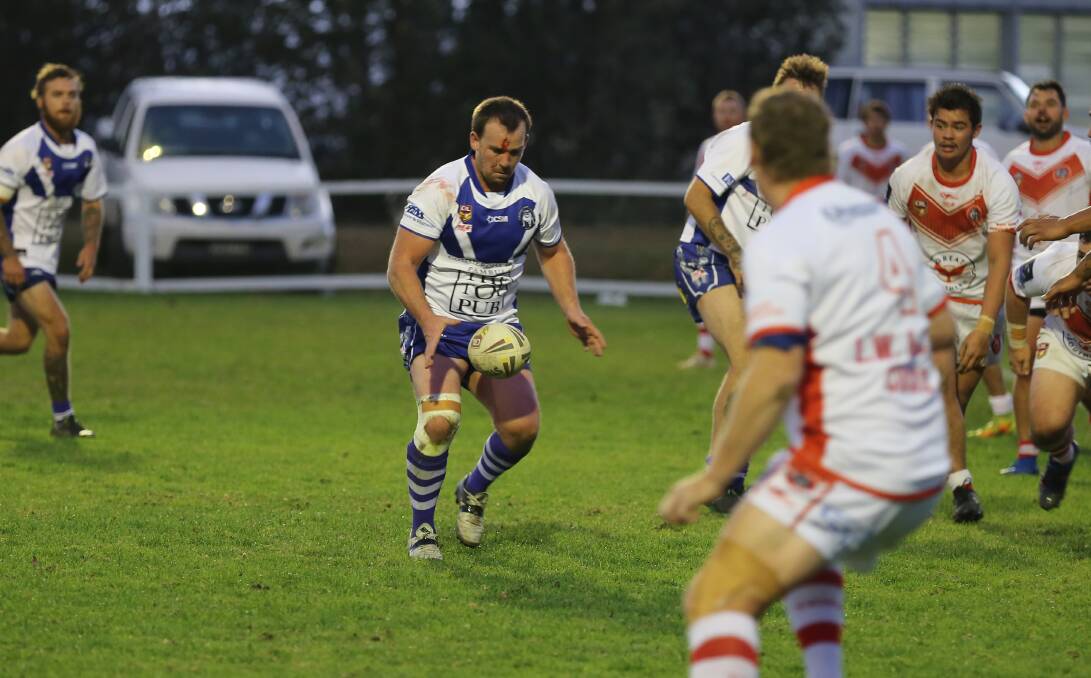 Adam Stone was one of the try-scorers for an injury-weakened Merimbula-Pambula outfit that lost to the Eden Tigers on Saturday. 