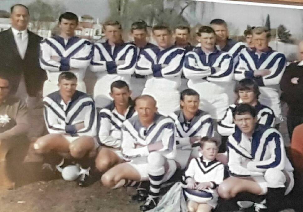 The 1968 premiership-winning Bulldogs in the blue and whites at the grand final. The club will hold a special reunion this weekend. 