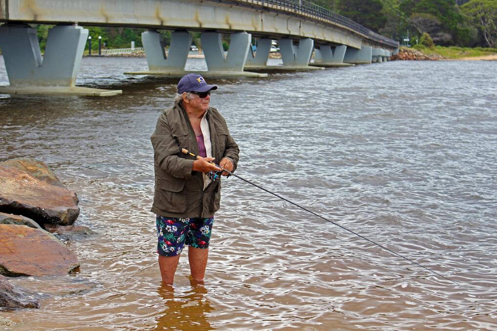 Rod Harrison, pictured enjoying a fish at Mogareeka, will present two Live Shows on the Far South Coast. 