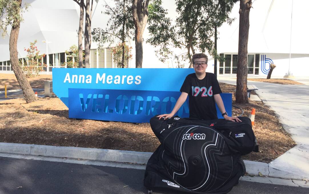 Merimbula cyclist Hayden Stevens was excited to contest his first national ride at the Anna Meares velodrome in Brisbane recently. 