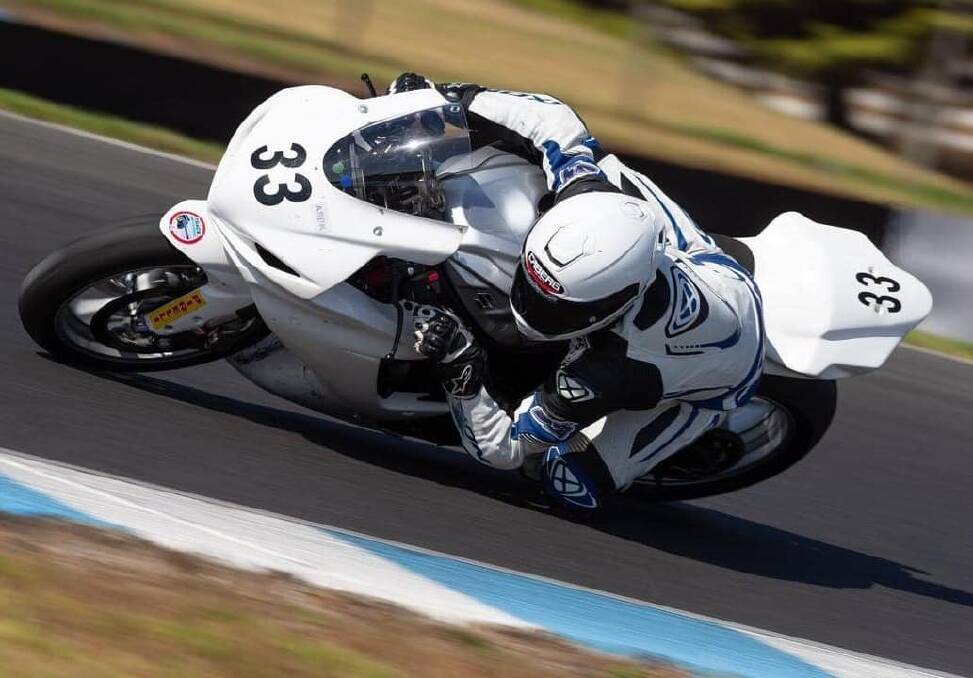 New class: Reid Battye gets to grips with his new 600cc Suzuki during an ASBK trial at Phillip Island over the weekend. Picture: Facebook. 