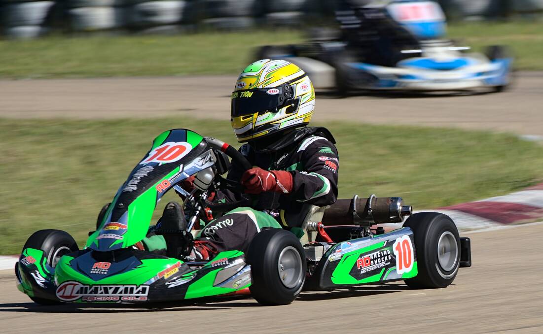 Ryan DeBorre was the class winner in the Cadet 12s during the opening round for go karters. 