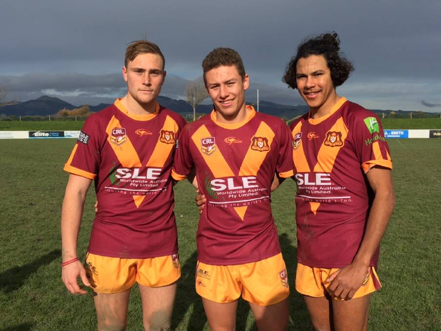 Matthew Moon, Kyle Shepherdson and Matt Parsons kitted out in the NSW under 18s Country outfits for their tour of New Zealand last week. 