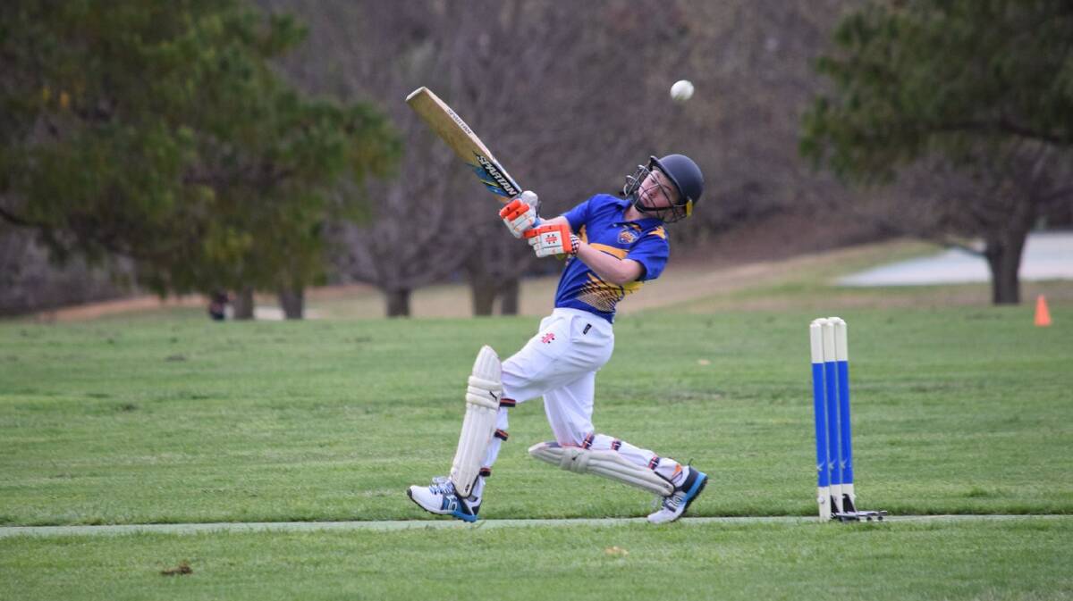 CHIN MUSIC: Far South Coast U14 cricket team action from this year's Canberra Southern Cross Club Kookaburra Cup. Picture: Far South Coast Cricket Association