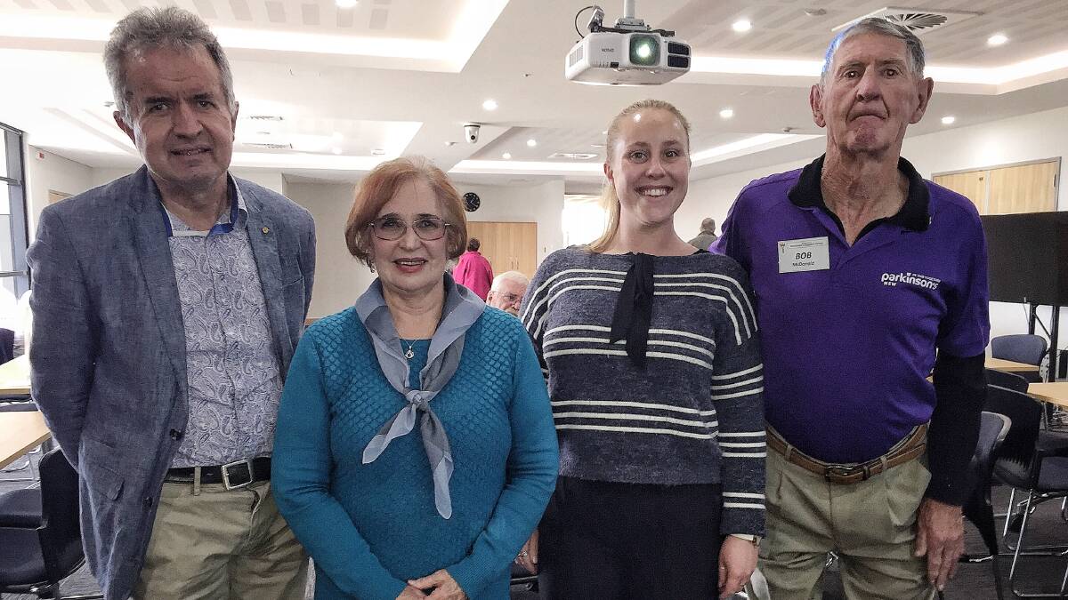 OFFERING SUPPORT: Dr Paul Clouston, Kirsten Robertson-Gillam, Clarra McKinnell and Bob McDonald in Bega on Monday. Picture: Alasdair McDonald