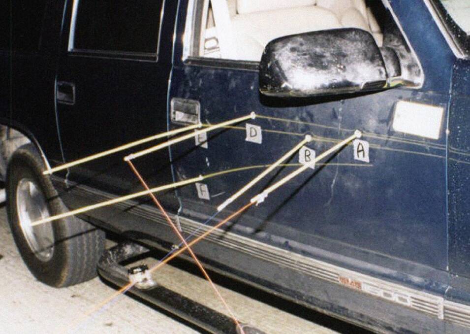 The car carrying Christopher Wallace the night he was murdered. Picture: 1997 LAPD police report