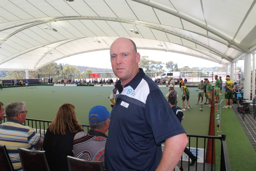 READY TO BOWL: Club Sapphire bowls development officer, Michael Wilks, was a busy man on Tuesday as the Bowls Australia national championships kicked off. 