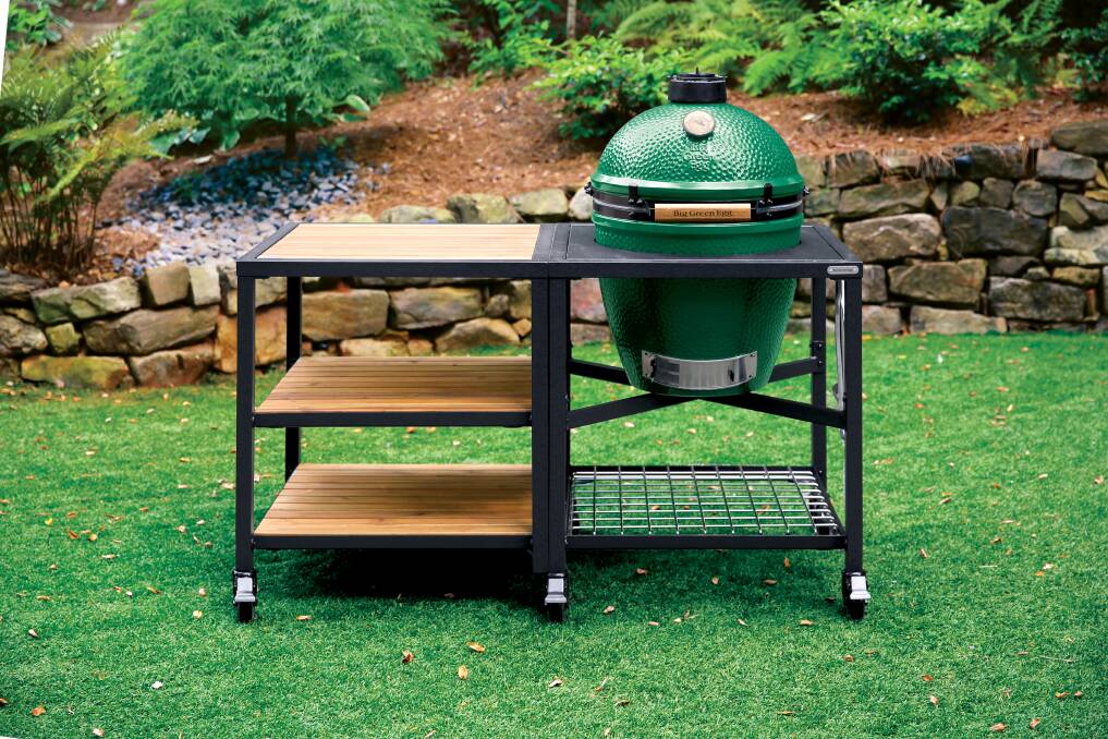 The Big Green Egg: This is a ceramic unit made in the same place as NASA's heat shields for space shuttles. It's able to smoke, grill or roast. Photo: Supplied.
