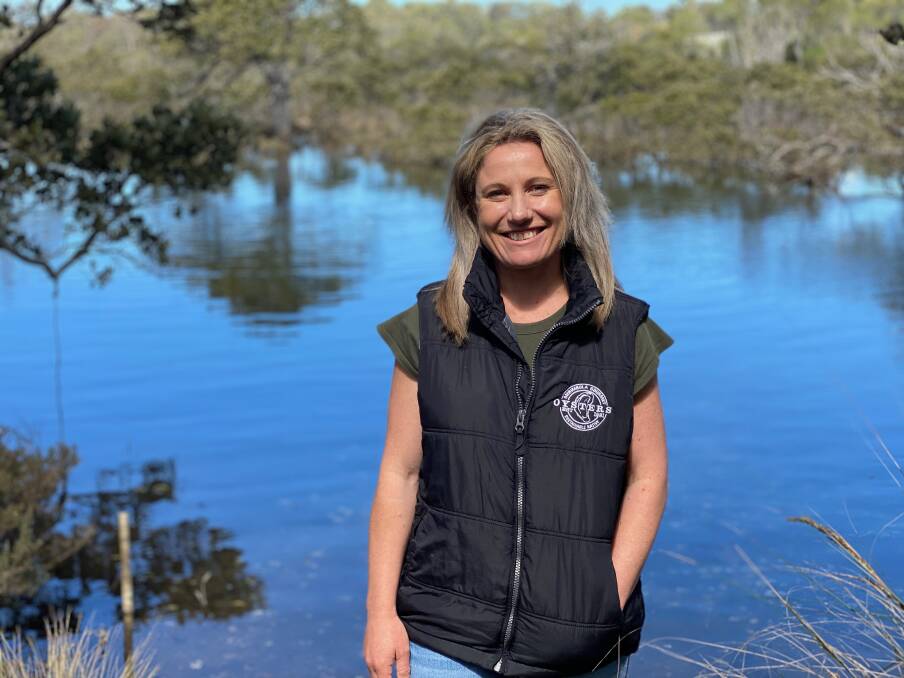 Pippa Boyton who with husband Dominic runs family-owned Merimbula Gourmet Oysters, where visitors can see the oyster farming process at every stage.