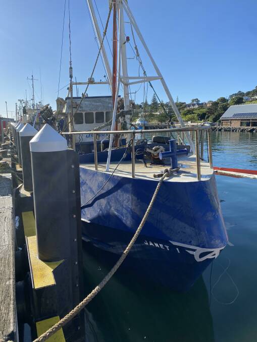 BACK AFLOAT: The fishing boat Janet spent weeks submerged in Eden Port and has been successfully brought back up to the surface by Polaris Marine, with the operation overseen by Port Authority of NSW. Photo supplied.