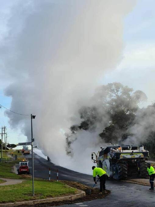 More than 40 households reportedly had their properties impacted by roadworks completed in Eden in July, with significant damage to vehicles and homes. Photo: Joanne Korner
