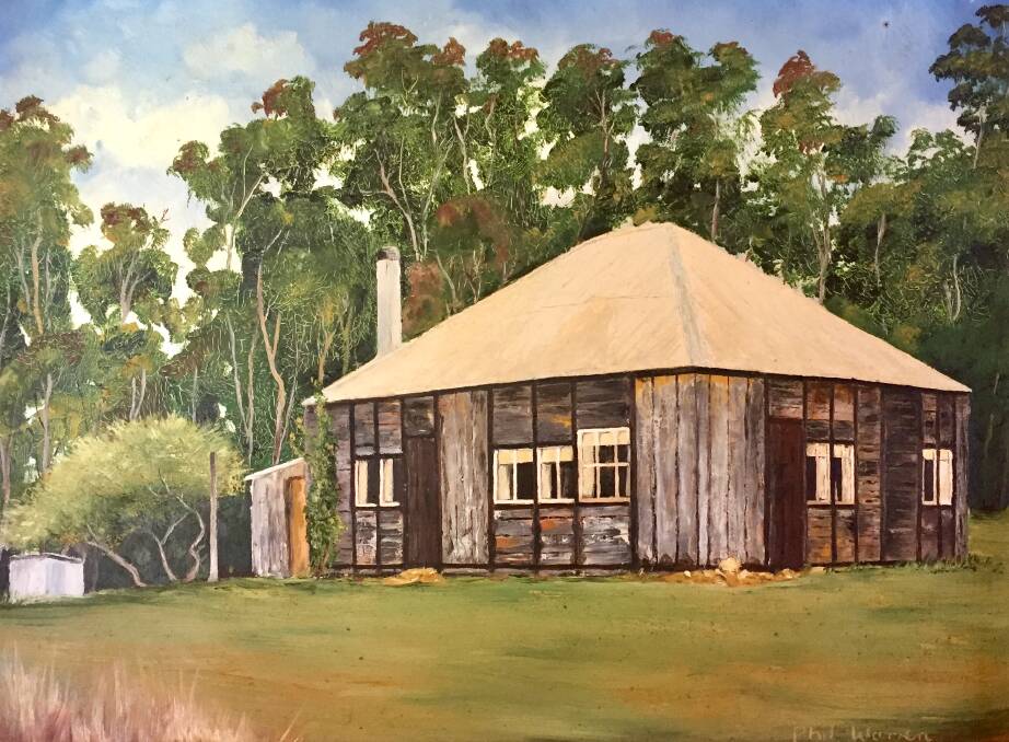 A painting of the original house at Earl's Farm, gifted to the Graham's earlier this year, who say they've been told many stories about the house by locals.