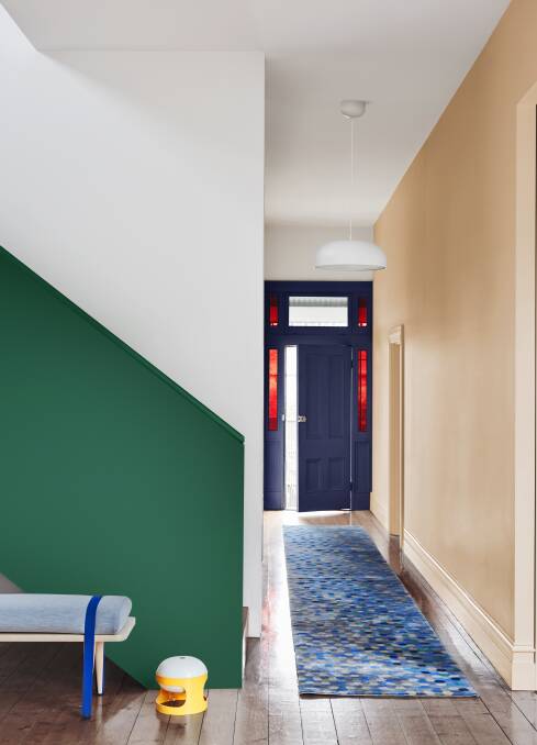 Peach tones, forest greens and deep blues are colours that can be seamlessly intertwined to enhance the space and add your own personality. Photos: Mike Baker/Dulux