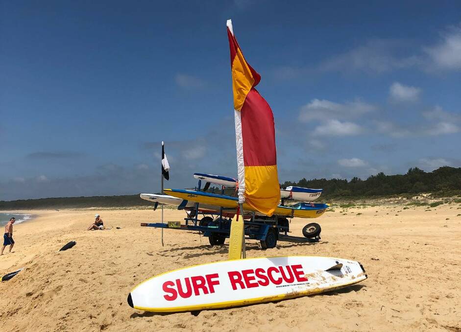 Surf Life Saving warns swimmers to pick a beach that is patrolled by volunteer surf lifesavers or lifeguards and to always swim between the red and yellow flags this weekend. Image: Moruya Surf Life Saving Club