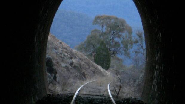 Looking out from the Colinton Tunnel. Photo: Monaro Rail Trail