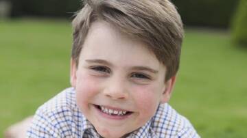 The birthday photo of Prince Louis was taken by his mother, the Princess of Wales. (AP PHOTO)