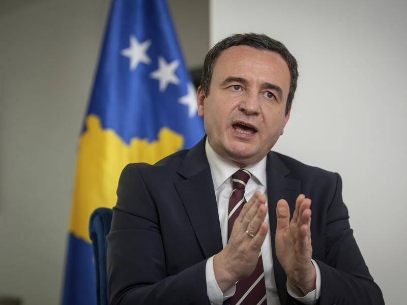 Kosovo Prime Minister Albin Kurti has called the arrest of three policemen "Serbian aggression". (AP PHOTO)