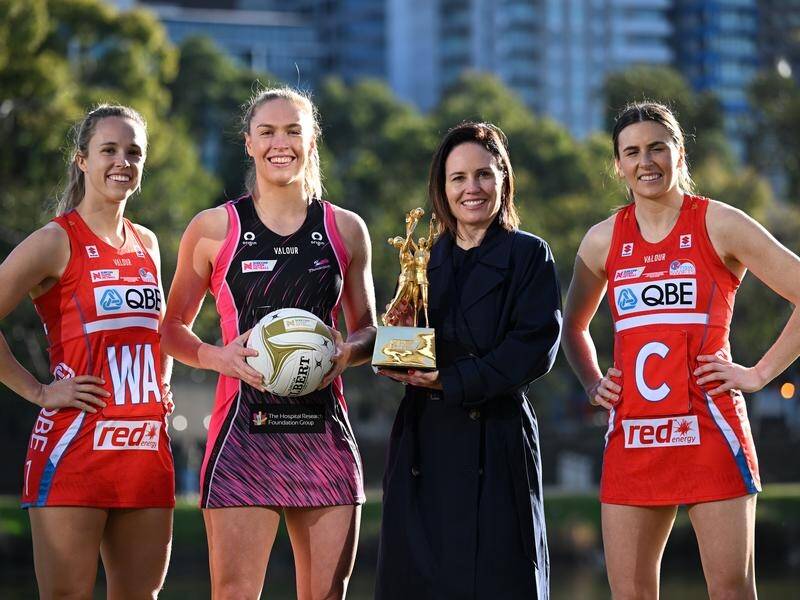 Netball Australia CEO Kelly Ryan (second from right) has announced a new player pay deal. (James Ross/AAP PHOTOS)