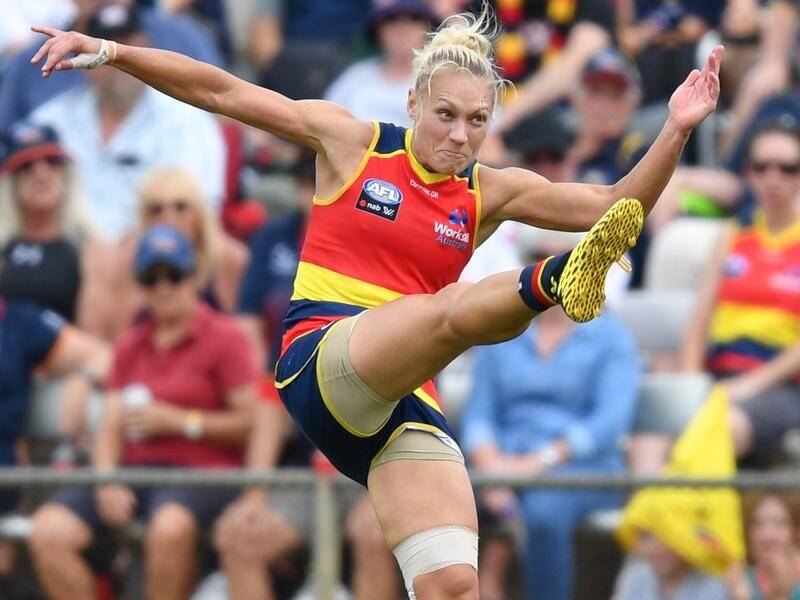 Erin Phillips booted three of Adelaide's four goals in their impressive AFLW win over Melbourne.