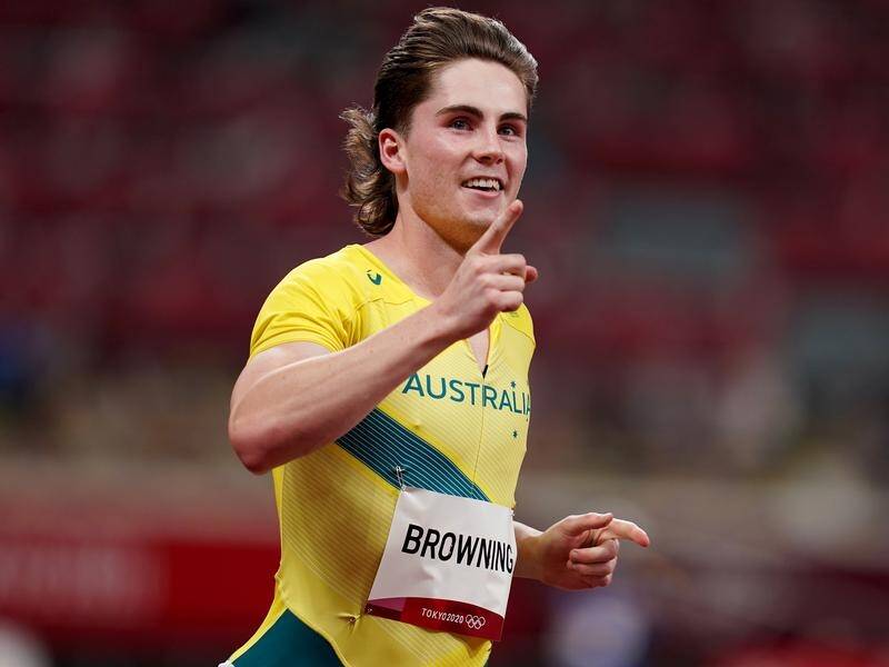Australia's Rohan Browning has smashed his personal best to win his 100m heat at the Tokyo Olympics.