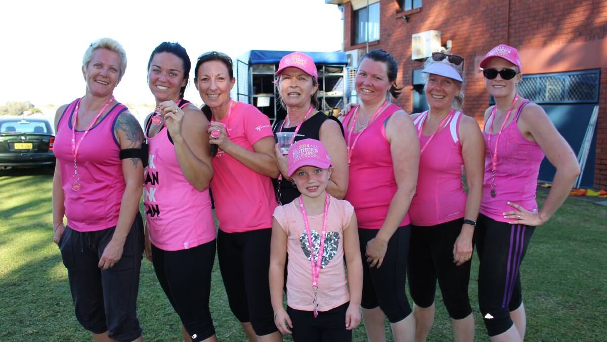 Runners in the Merimbula Mother’s Day Classic go the distance in the fun run, a fundraiser for the National Breast Cancer Foundation, held on Sunday May 11.